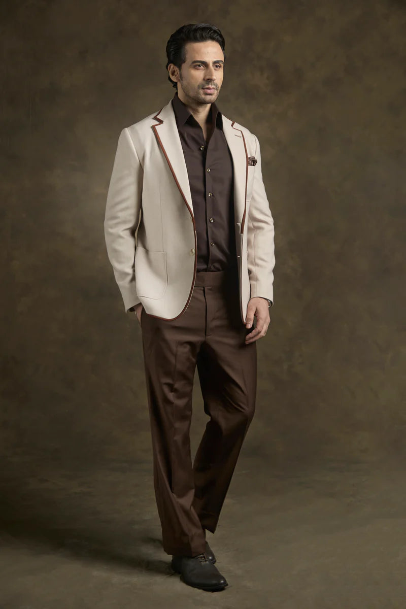 PURE | Ivory Noir Luxe Blazer