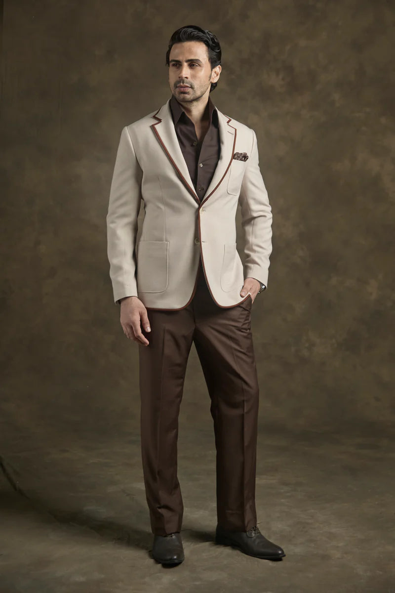 PURE | Ivory Noir Luxe Blazer