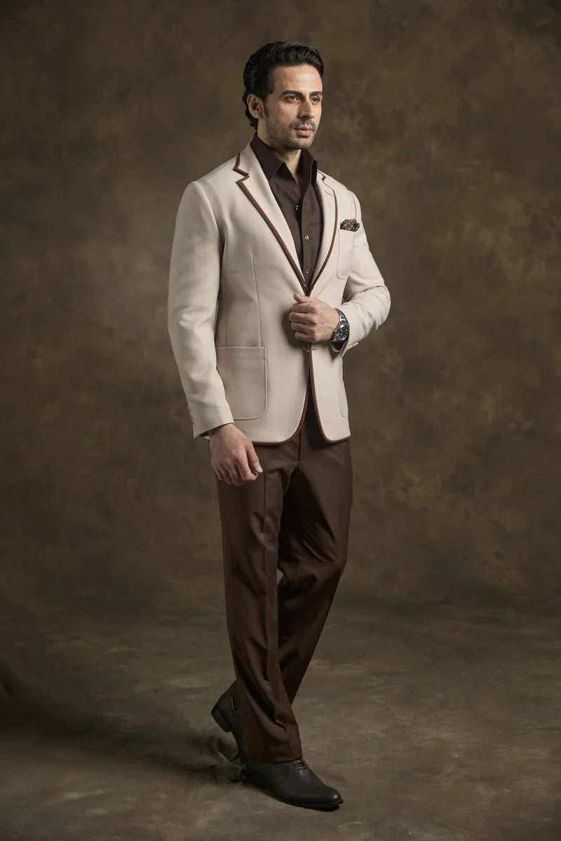 PURE | Ivory Noir Luxe Blazer