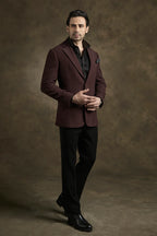 PURE | Wine Textured Blazer