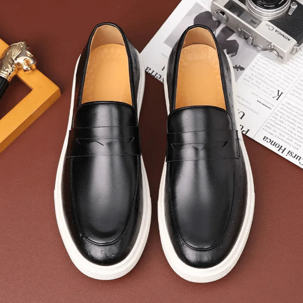 Leather Moccasin Slip-On for Men by - Pure - PURECLO