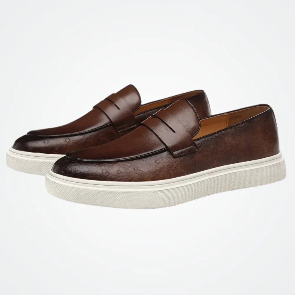 Leather Moccasin Slip-On for Men by - Pure - PURECLO