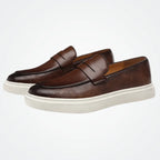 Leather Moccasin Slip-On for Men by - Pure - PURECLO