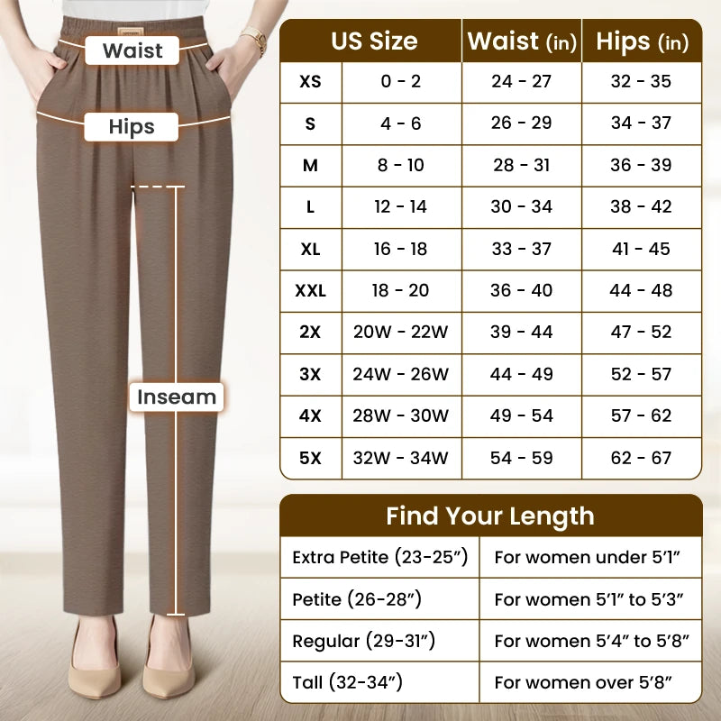 Pure&Clo - Women's Ultra Soft Perfect Drape Pull-On Pants