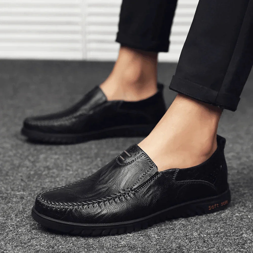 Men's Leather Moccasin Pisa - Pure - PURECLO