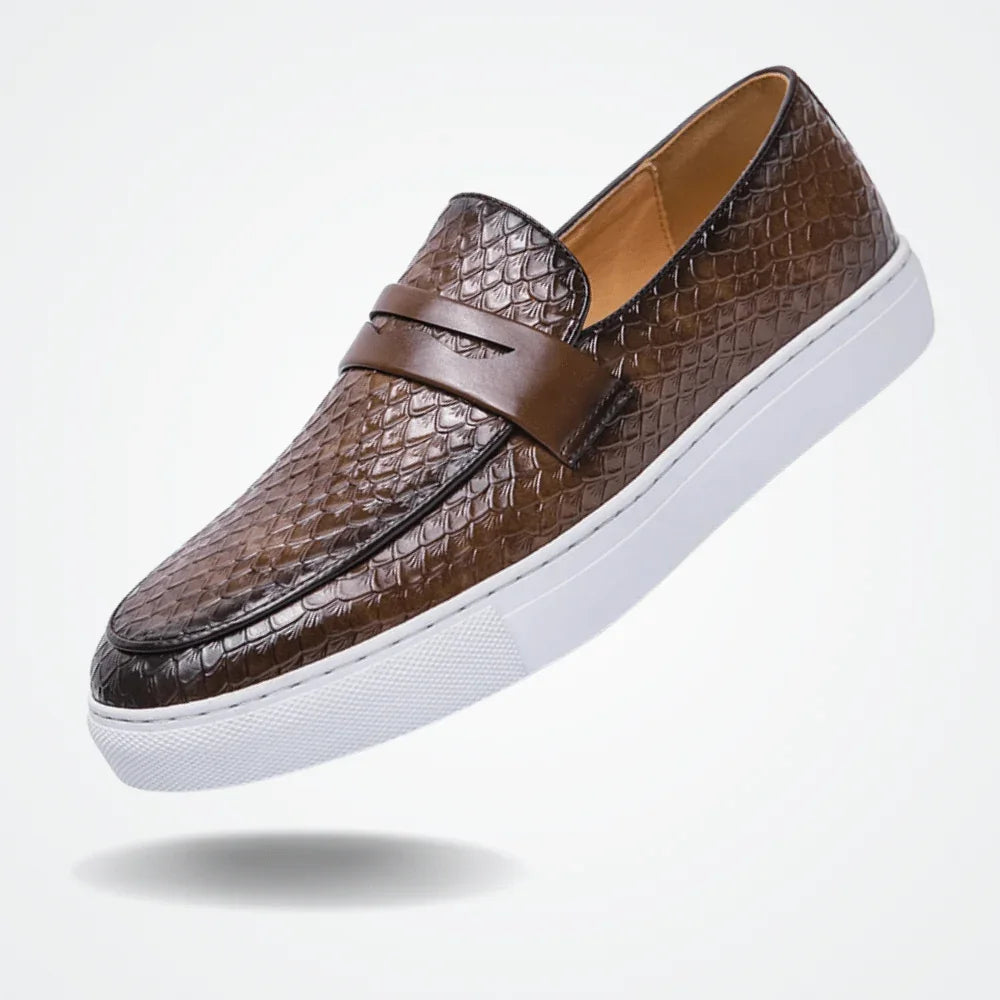 Leather Moccasin Slip On for Men Toulon - Pure - PURECLO