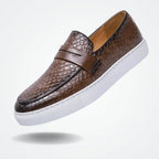 Leather Moccasin Slip On for Men Toulon - Pure - PURECLO