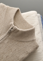 NOBA WOOL CABLE HALF ZIP