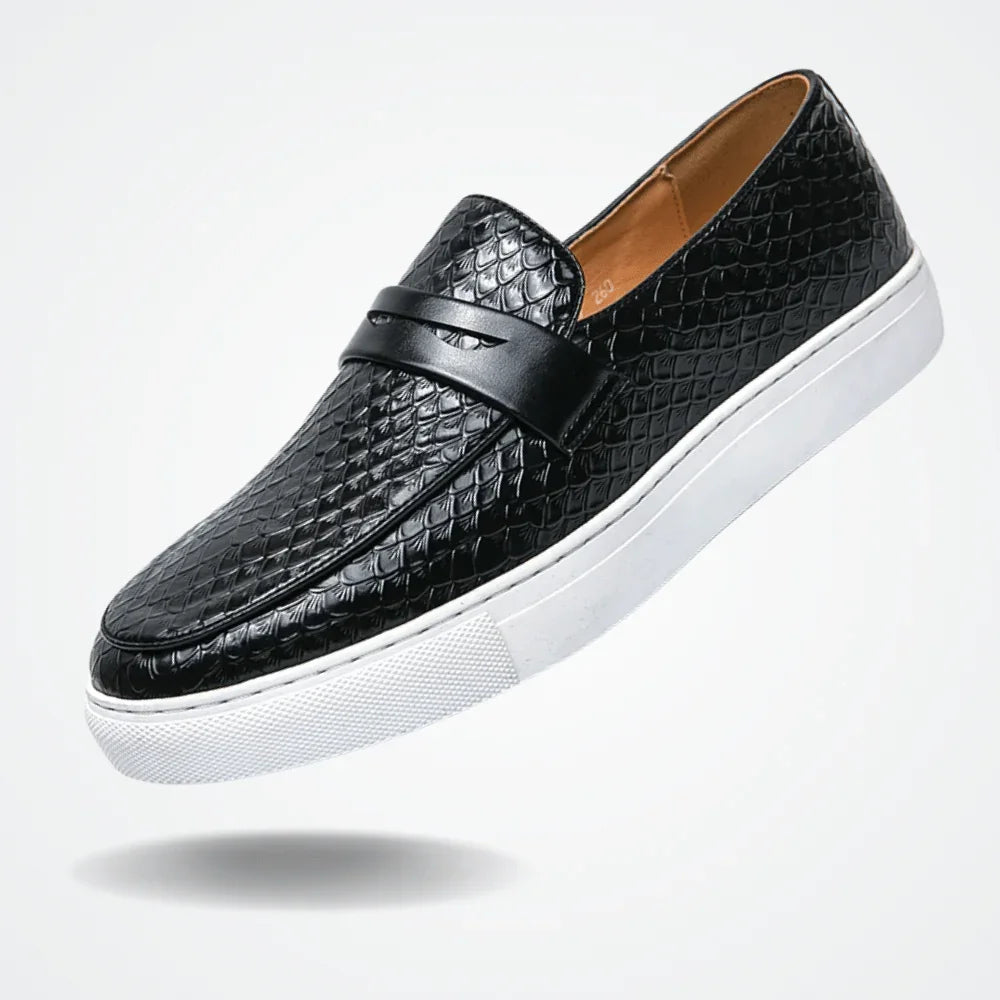 Leather Moccasin Slip On for Men Toulon - Pure - PURECLO