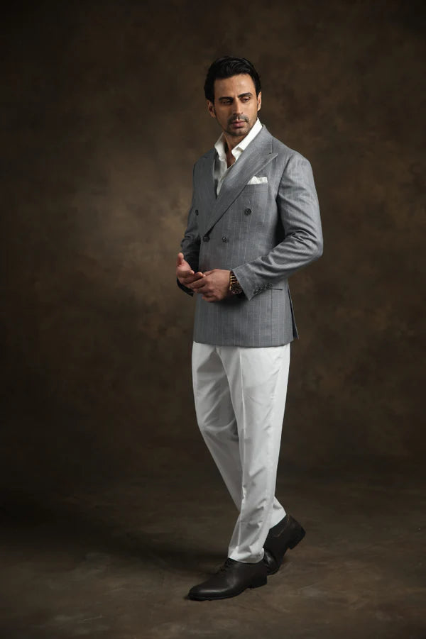 PURE | Argento Classic Double-Breasted Blazer