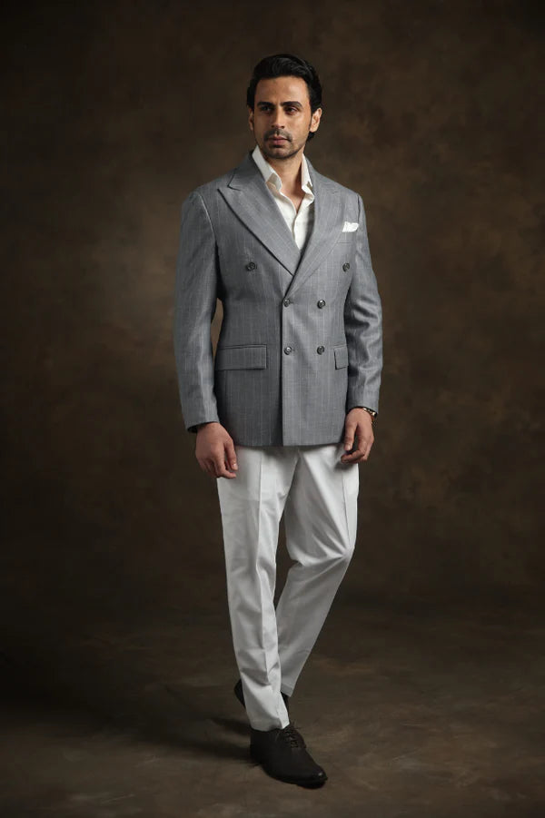 PURE | Argento Classic Double-Breasted Blazer