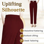 Pure&Clo - Women's Ultra Soft Perfect Drape Pull-On Pants