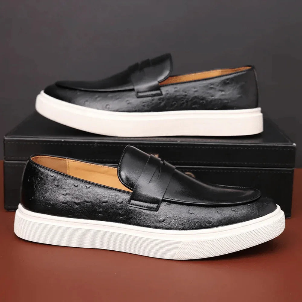 Leather Moccasin Slip-On for Men by - Pure - PURECLO