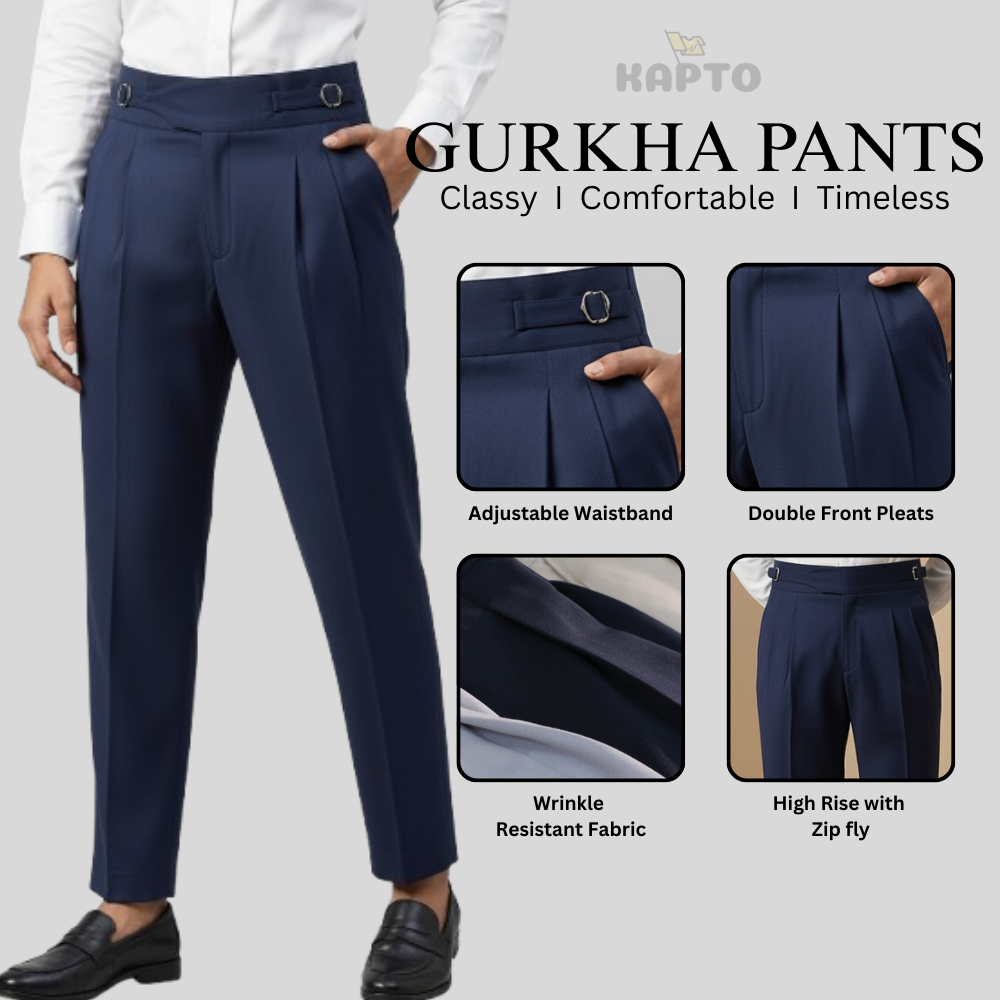 Navy Gurkha Pants