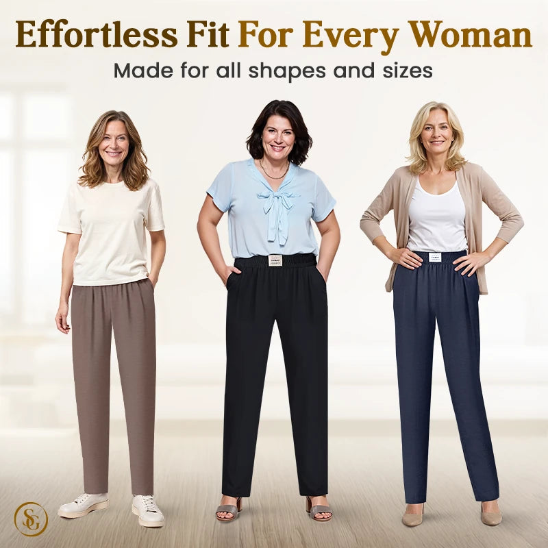 Pure&Clo - Women's Ultra Soft Perfect Drape Pull-On Pants