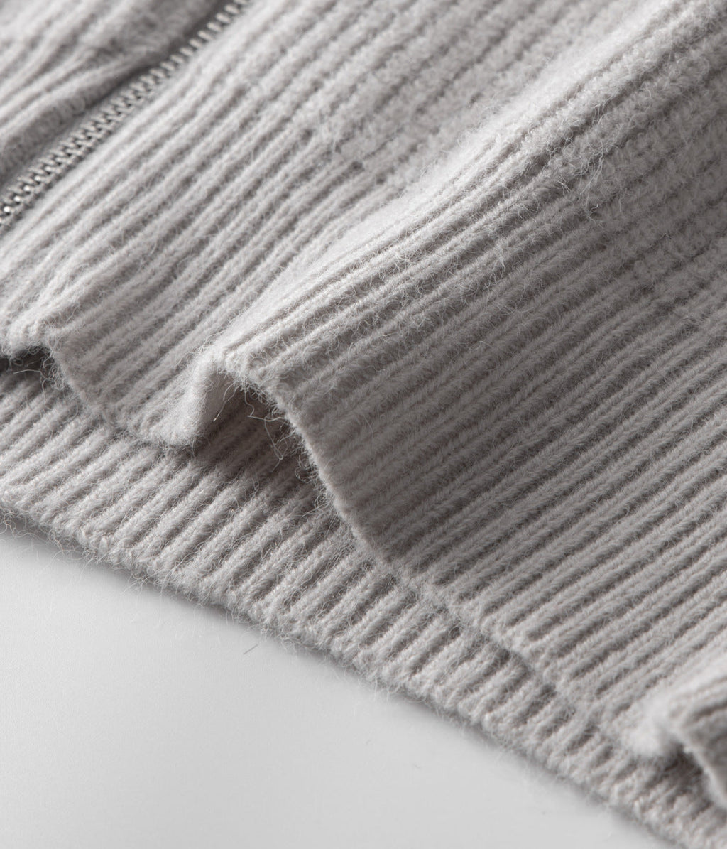 100% Merino Wool ZIPPED CARDIGAN