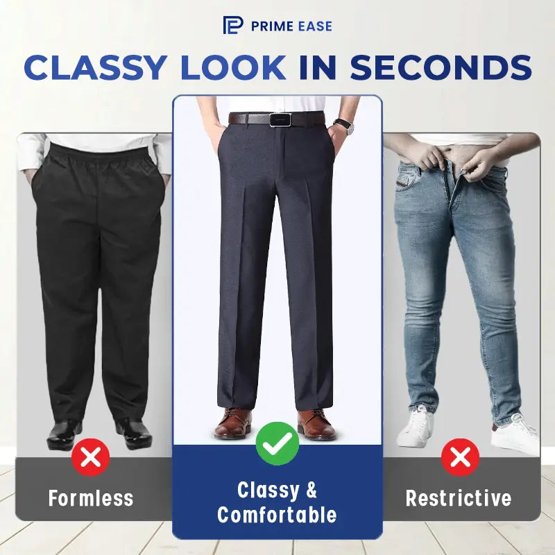 Pure™ PrimeEase - LAST DAY 70% OFF - Men’s Classic Ice Silk High Waist Comfort Pants