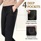 [BUY 1 GET 2 FREE]  Pure™  TimelessFlex – Classic Straight Fit 4-Way Stretch Pants
