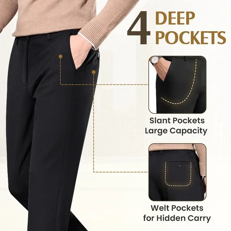 [BUY 1 GET 2 FREE]  Pure™  TimelessFlex – Classic Straight Fit 4-Way Stretch Pants