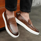 Leather Moccasin Slip-On for Men by - Pure - PURECLO
