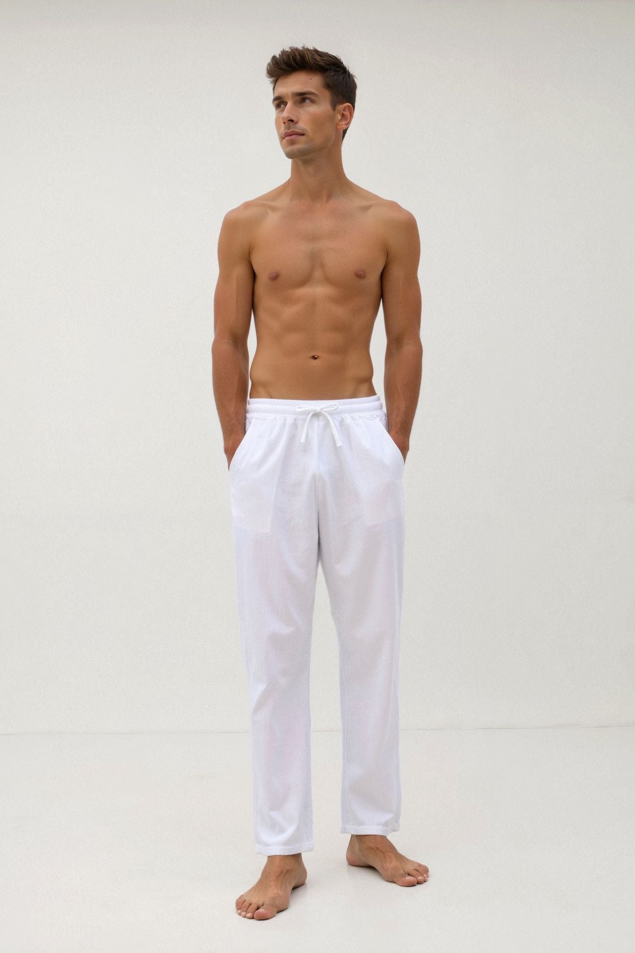NOBA Cotton & Linen Blend Drawstring Pants