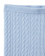 N.Peal Cable Cashmere Leggings Cornflower Blue