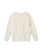 N.Peal Cable Cashmere Jumper New Ivory White