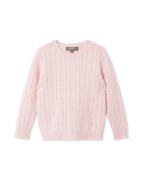 N.Peal Cable Cashmere Jumper Pale Pink