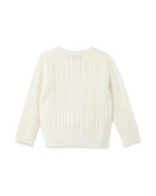 N.Peal Cashmere Cable Cardigan New Ivory White