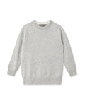 N.Peal Boys Round Neck Cashmere Jumper Fumo Grey