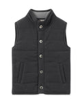 N.Peal Boys Mall Cashmere Gilet Dark Charcoal Grey