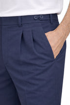 IVAR® Petrol Blue Adjustable pleated pants