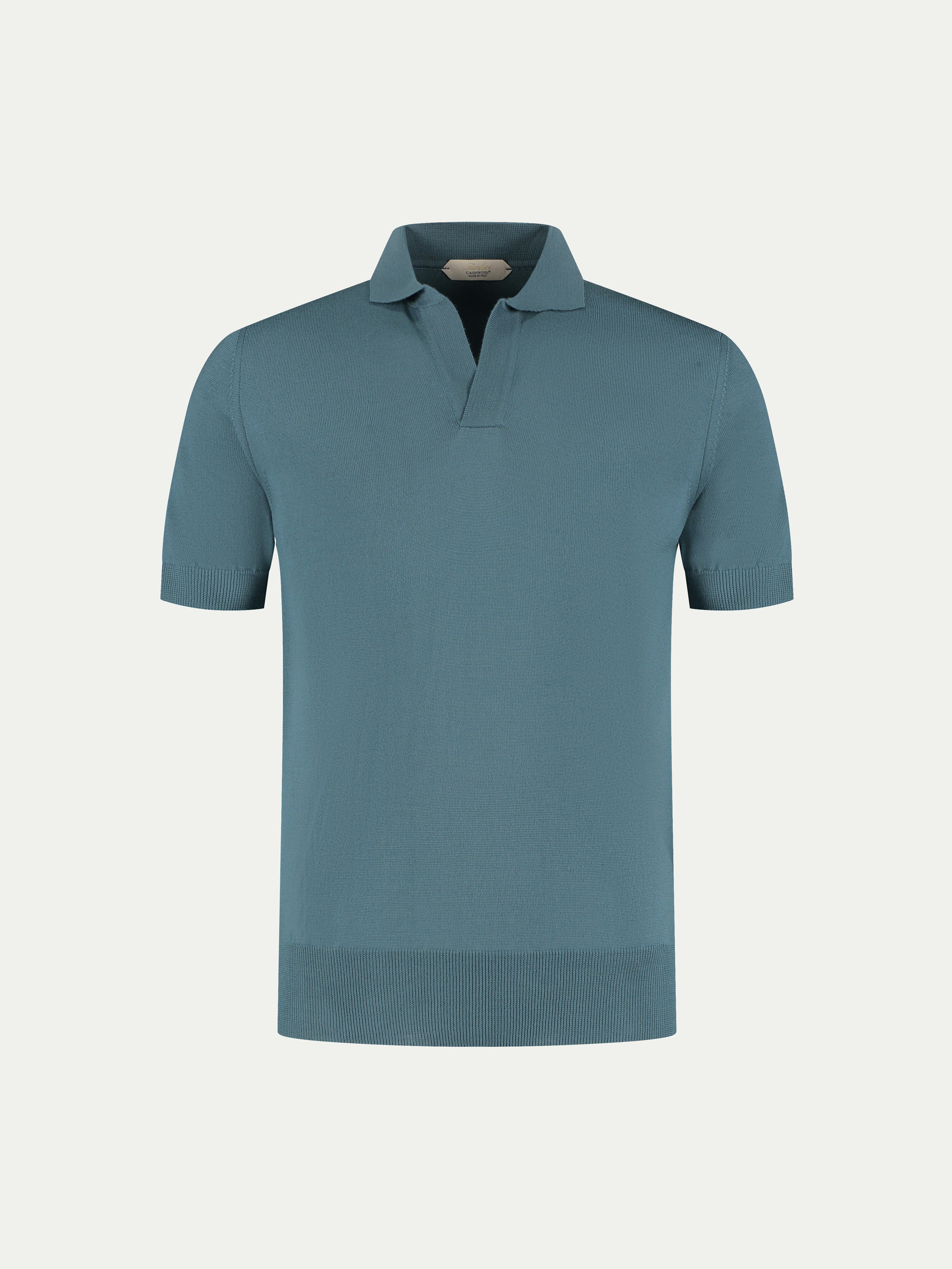 Shortsleeve Buttonless Polo Sea Green