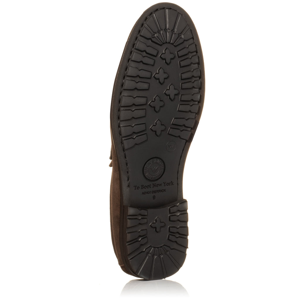 Belfast Dark Brown Suede Penny Loafer