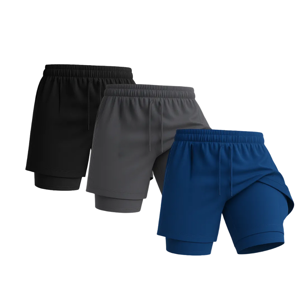 Boxhero 3-in-1 Quick-Dry Swim Trunks with Compression Liner