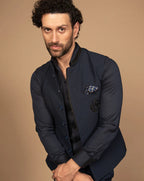 PURE | Blue & Black Gingham Check Waistcoat