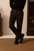 IVAR® Chocolate brown Adjustable pleated pants