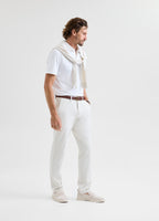 Positano Travel Chino in Bone – Luxury, Wrinkle-Resistant & Ultra-Comfortable with Performance Stretch #color_bone