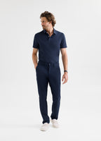 Positano Travel Chino in Navy – Luxury, Lightweight & Wrinkle-Resistant with Performance Stretch #color_navy
