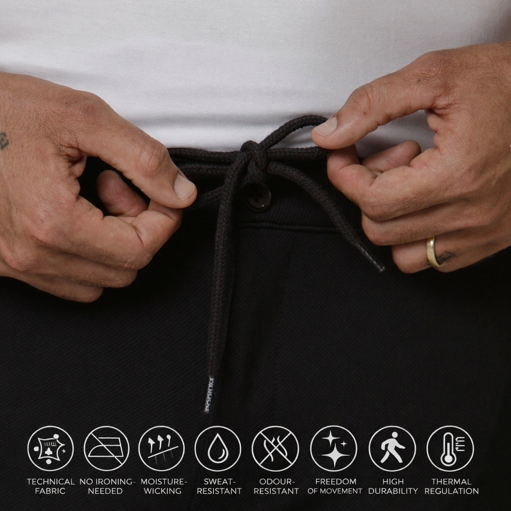 PURE 3-Pack Tailored TimelessTech Trousers – Navy Blue | Grey | Black (CLEARANCE)