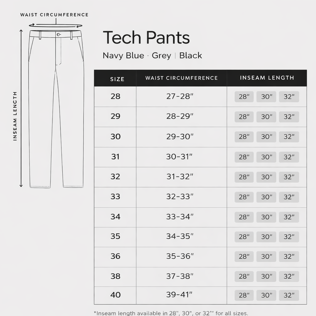 PURE 3-Pack Tailored TimelessTech Trousers – Navy Blue | Grey | Black (CLEARANCE)