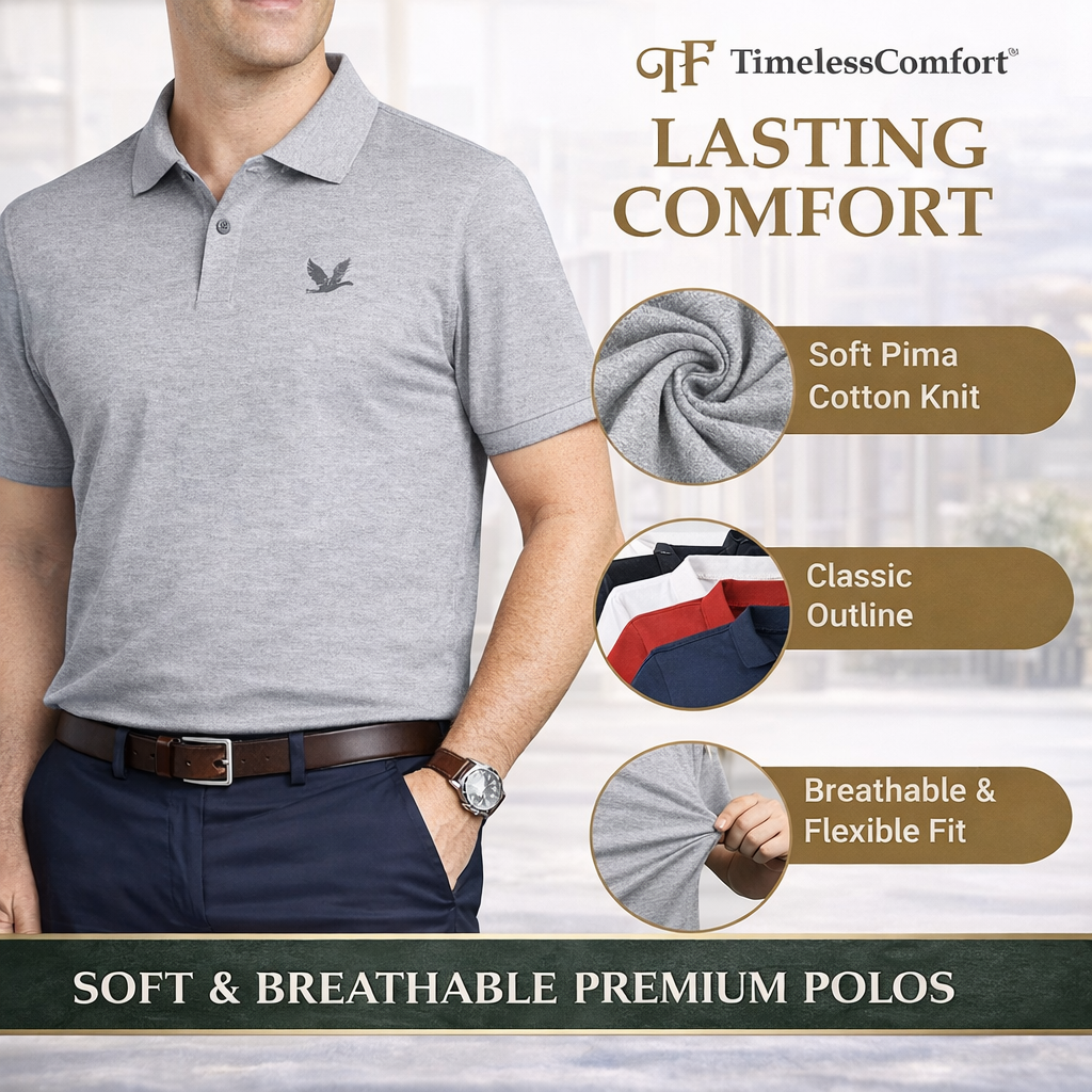 [BUY 3 GET 5]  Pure™ Essential Polo 5 Pack | Limited Edition