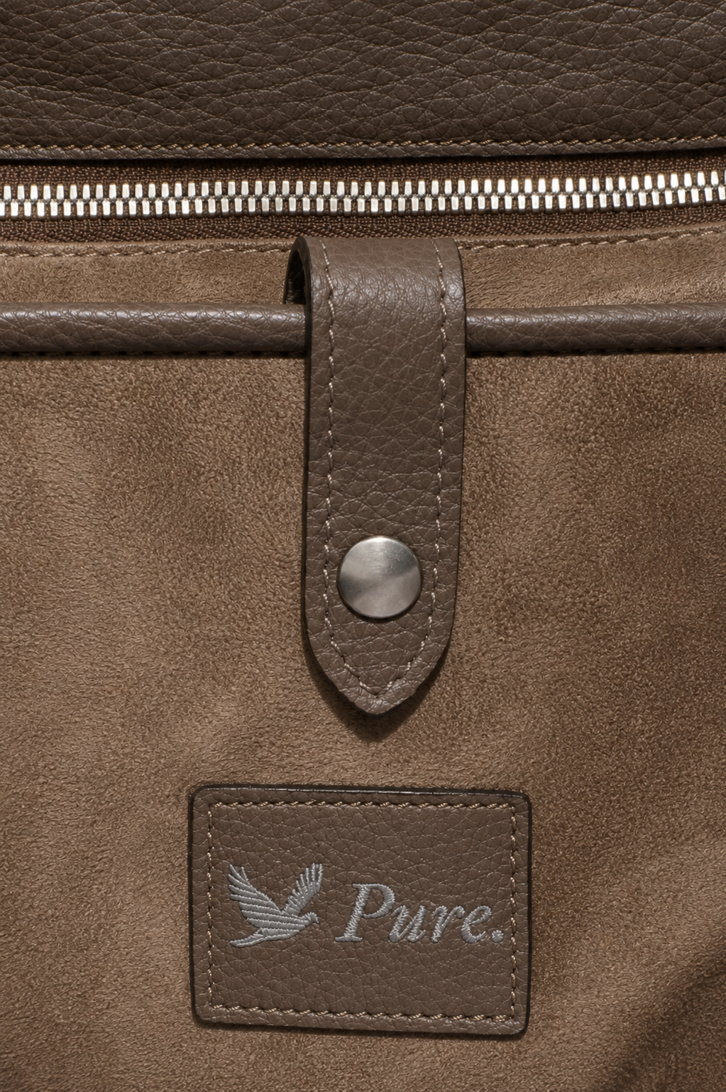 PureClo™ | Sand Canvas & Leather Backpack