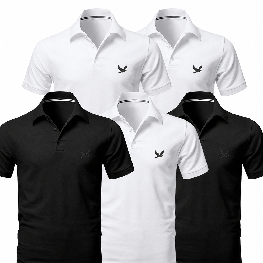 [BUY 3 GET 5]  Pure™ Essential Polo 5 Pack | Limited Edition