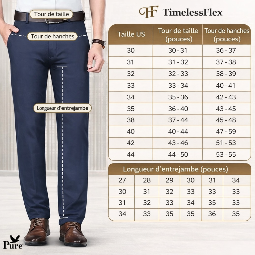 Pure TimelessFlex – Pantalon Straight-fit Classique Avec Stretch 4 Directions