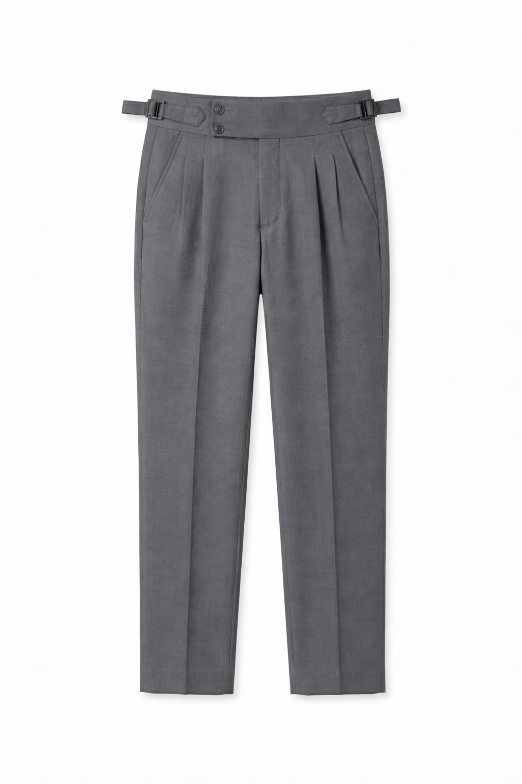 IVAR® Steel Grey Pleated Gurkha Pants