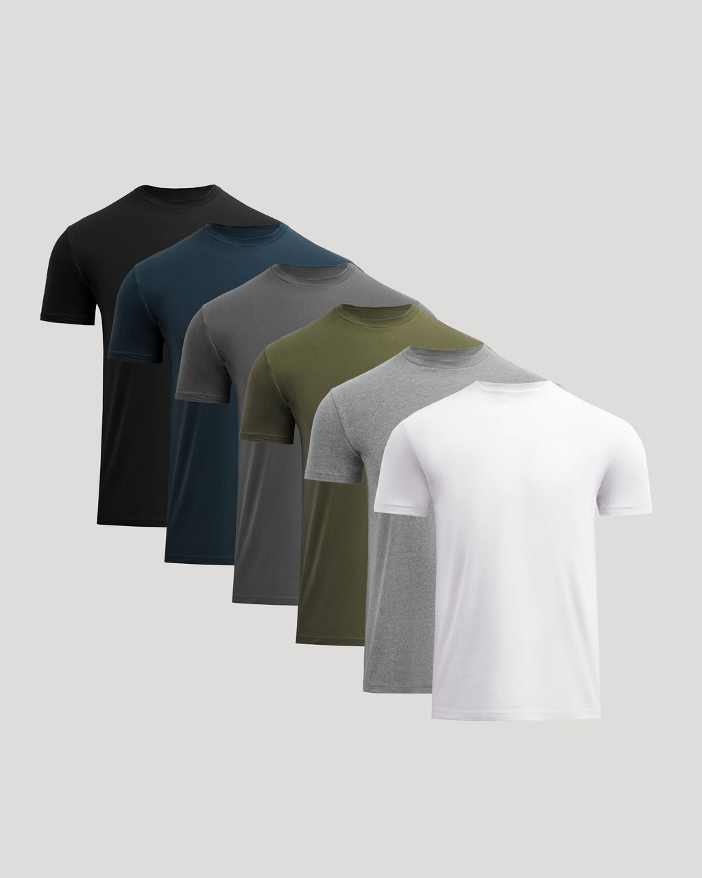 The Staple Classic Crew Neck 6-Pack T-shirts lineup.