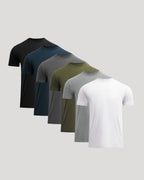 The Staple Classic Crew Neck 6-Pack T-shirts lineup.