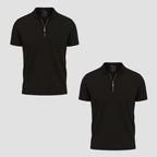 [PURE]  2-Pack Vienna Pima Zip Polo Shirts (CLEARANCE)