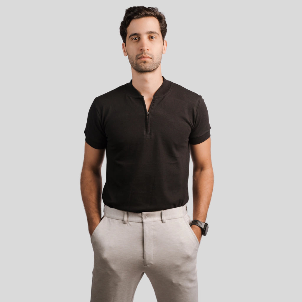 [PURE]  2-Pack Vienna Pima Zip Polo Shirts (CLEARANCE)